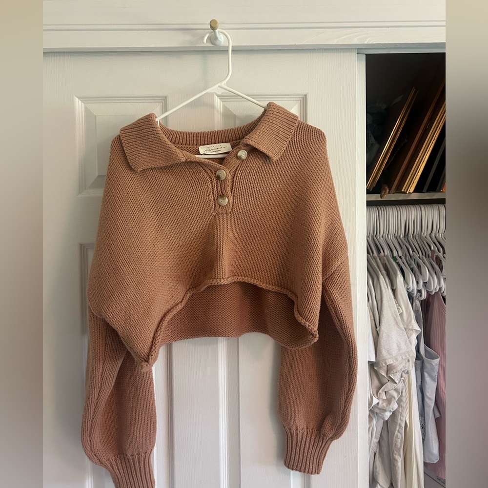 American Threads cropped sweater